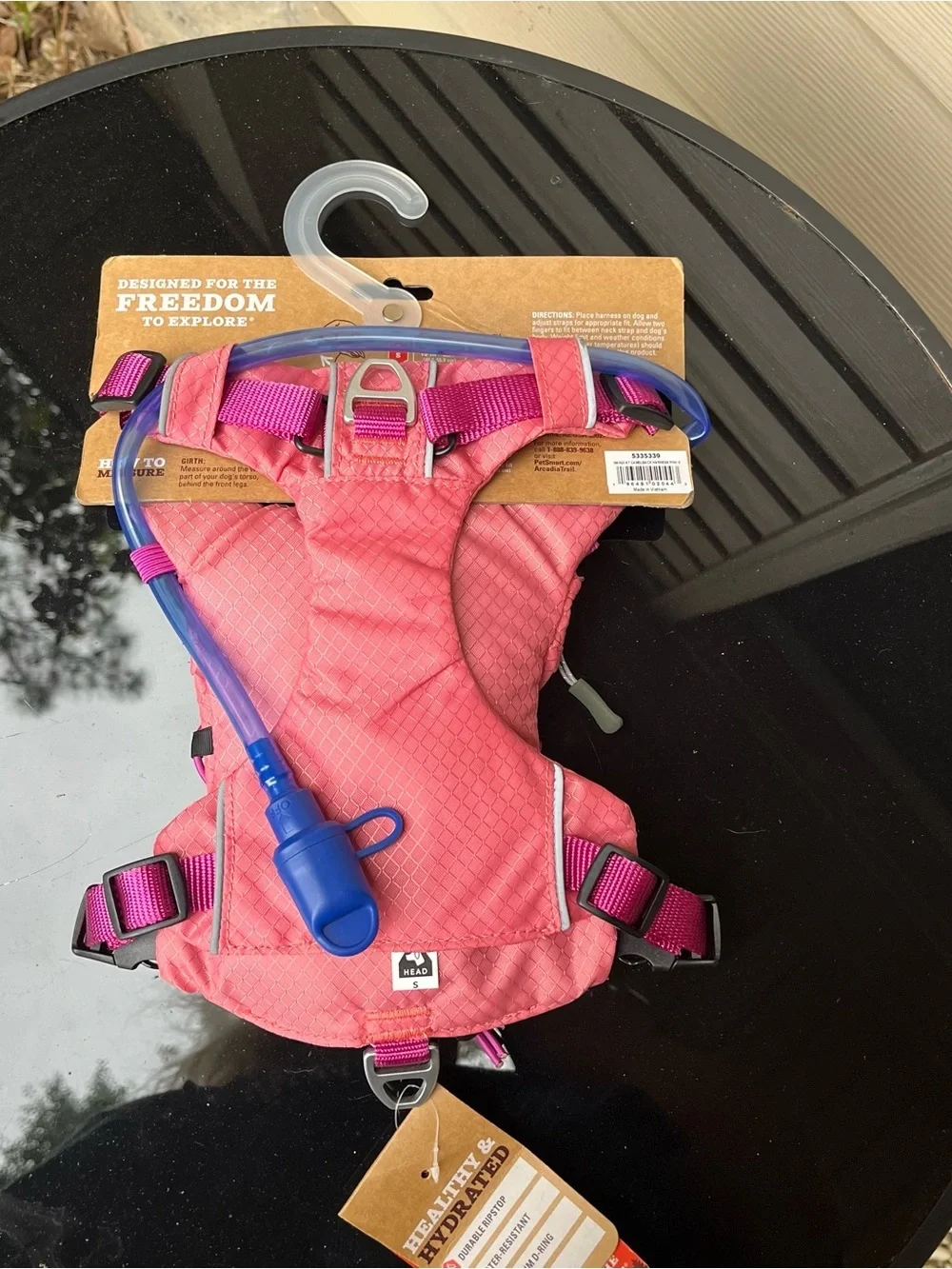 Arcadia Trail Pink Water Bladder Dog Harness - Small